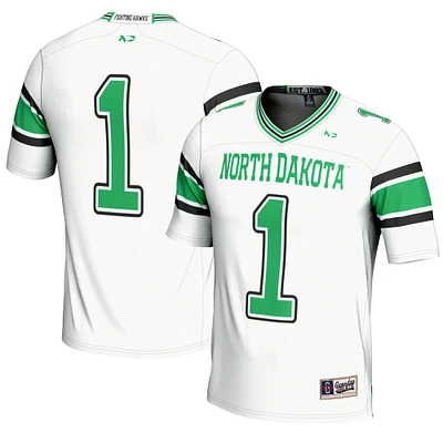 Youth GameDay Greats #1 White North Dakota Endzone Football Jersey