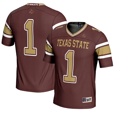 Youth GameDay Greats #1 Maroon Texas State Bobcats Endzone Football Jersey