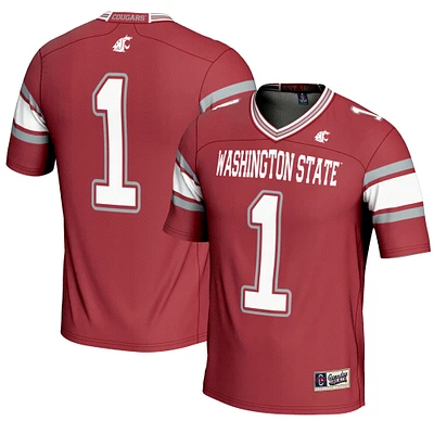Youth GameDay Greats #1 Crimson Washington State Cougars Endzone Football Jersey