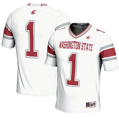 Youth GameDay Greats #1 White Washington State Cougars Endzone Football Jersey