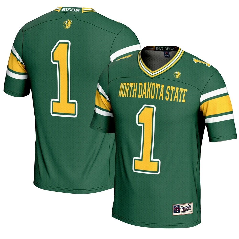 Men's GameDay Greats #1 Green NDSU Bison Endzone Football Jersey