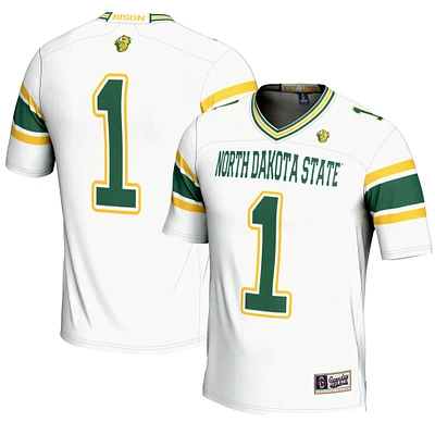 Men's GameDay Greats #1 White NDSU Bison Endzone Football Jersey