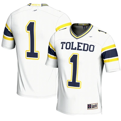 Men's GameDay Greats #1 White Toledo Rockets Endzone Football Jersey