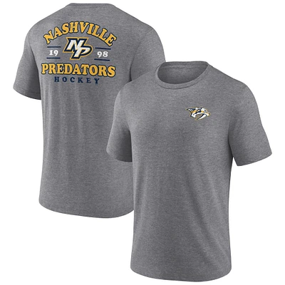Men's Fanatics Heather Gray Nashville Predators Winger Tri-Blend T-Shirt