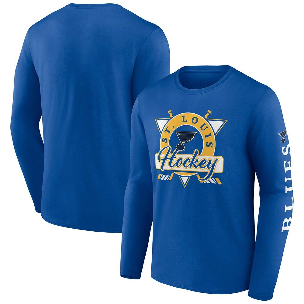 Men's Fanatics Blue St. Louis Blues Rinkside Long Sleeve T-Shirt