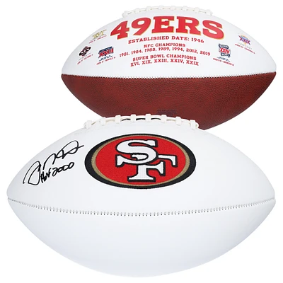 Joe Montana San Francisco 49ers Autographed White Panel Football with "HOF 2000" Inscription