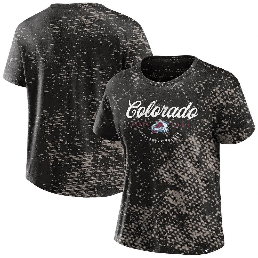 Women's Fanatics Black Colorado Avalanche Breakaway T-Shirt