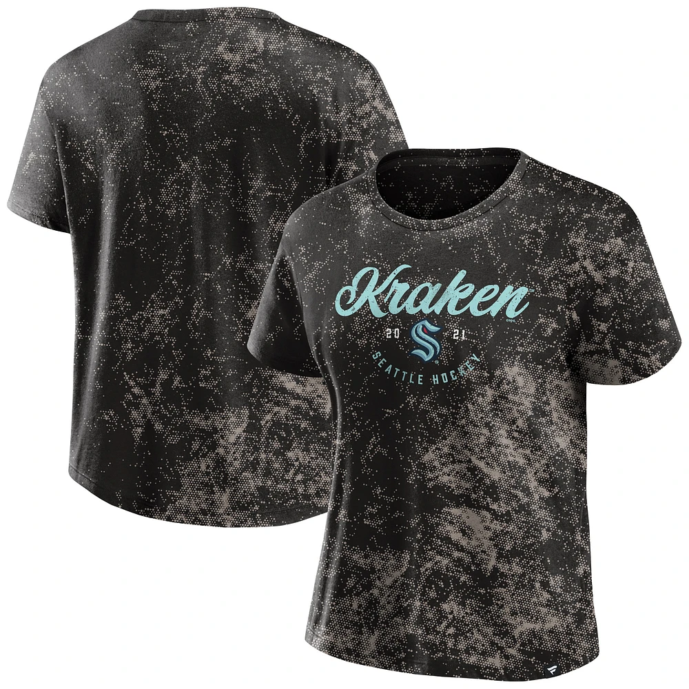 Women's Fanatics Black Seattle Kraken Breakaway T-Shirt