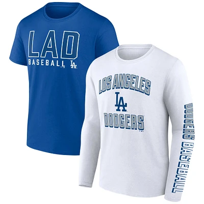 Men's Fanatics Royal/White Los Angeles Dodgers Two-Pack Combo T-Shirt Set