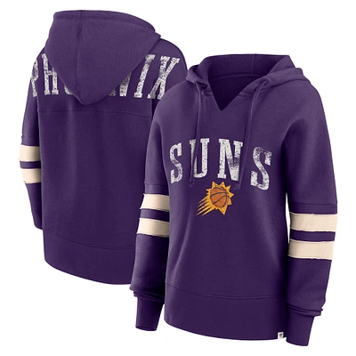 Women's Fanatics Purple Phoenix Suns Bold Move Dolman V-Neck High Hip Hoodie