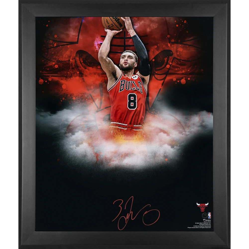 Zach LaVine Chicago Bulls Autographed Framed 20" x 24" In Focus Photograph