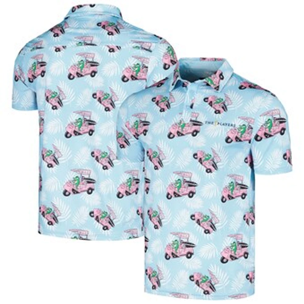 Men's Flomotion Light Blue THE PLAYERS Gator and Mingo Polo