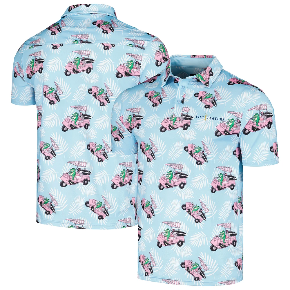 Men's Flomotion Light Blue THE PLAYERS Gator and Mingo Polo