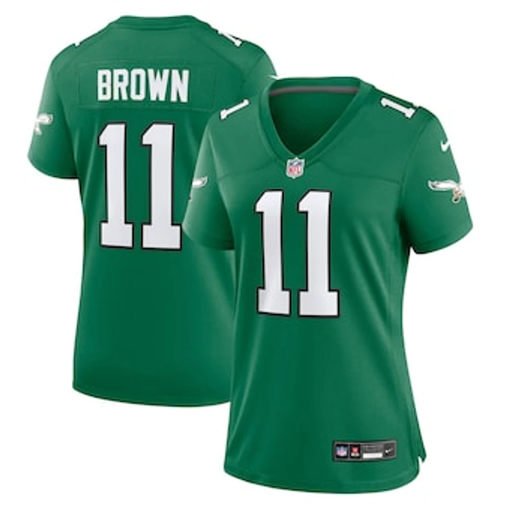 Women's Nike A.J. Brown Kelly Green Philadelphia Eagles Player Jersey