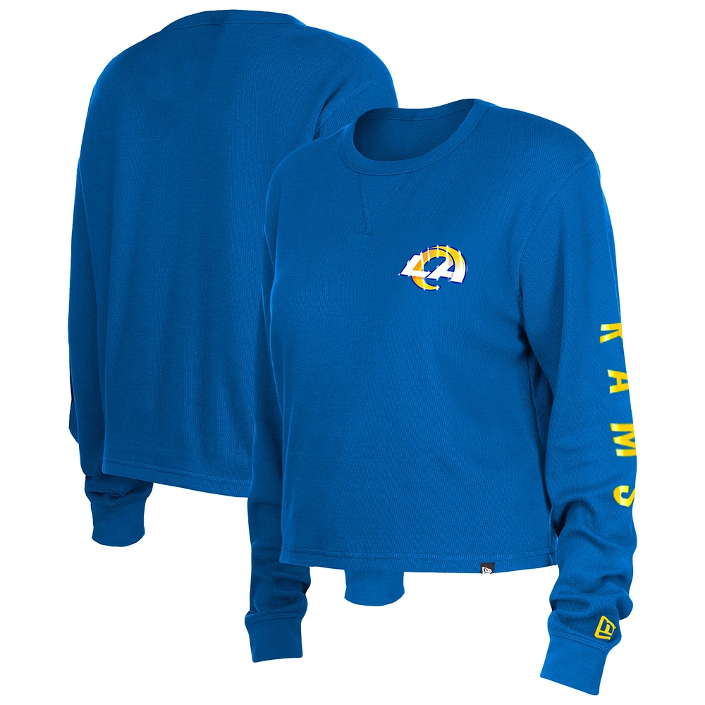 Women's New Era Royal Los Angeles Rams Sport Night Thermal Long Sleeve T-Shirt