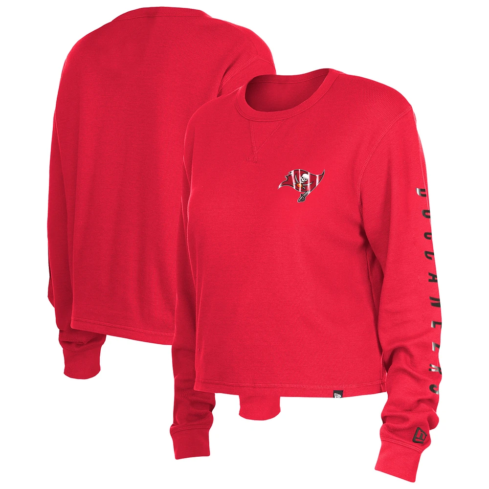 Women's New Era Red Tampa Bay Buccaneers Sport Night Thermal Long Sleeve T-Shirt