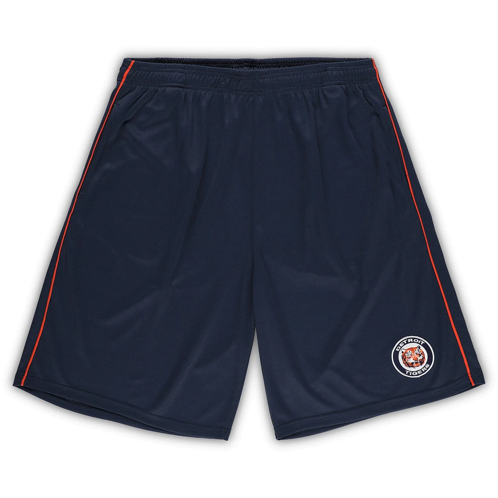 Men's Profile Navy Detroit Tigers Big & Tall Mesh Shorts
