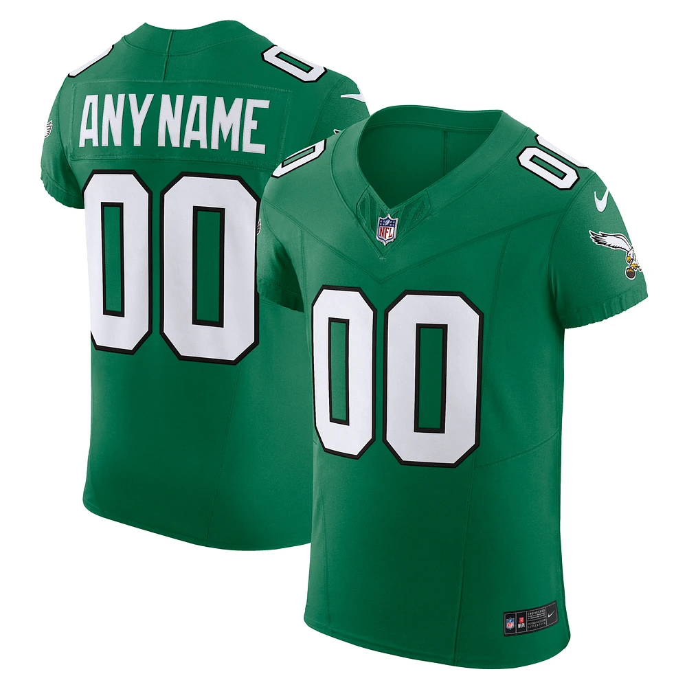Men's Nike Kelly Green Philadelphia Eagles 2nd Alternate Vapor F.U.S.E. Elite Custom Jersey