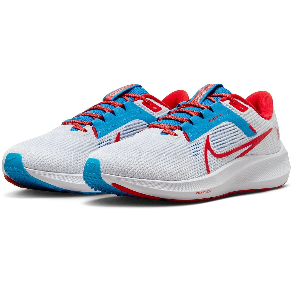 Unisex Nike White Delaware State Hornets Zoom Pegasus 40 Running Shoe