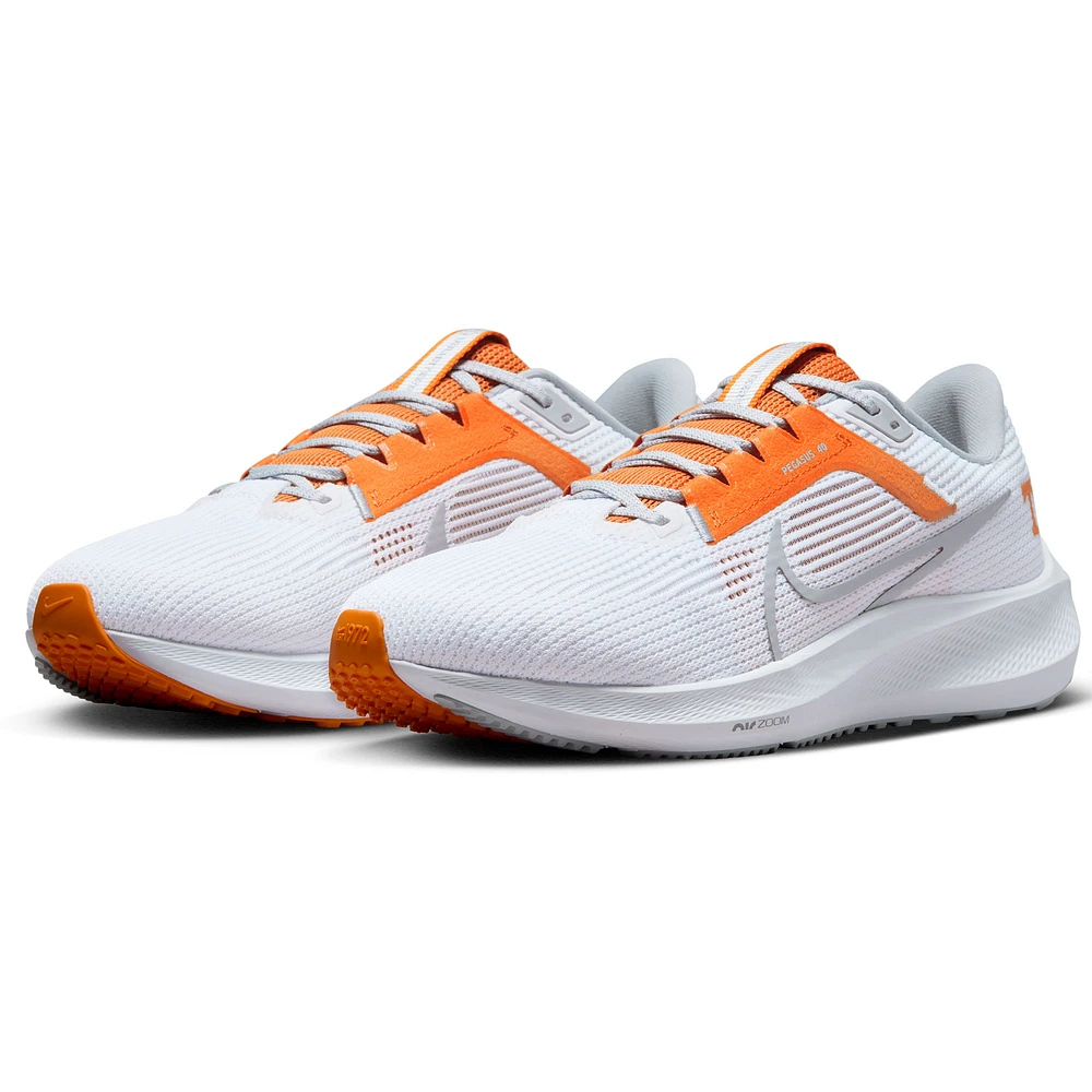 Unisex Nike White Tennessee Volunteers Zoom Pegasus 40 Running Shoe