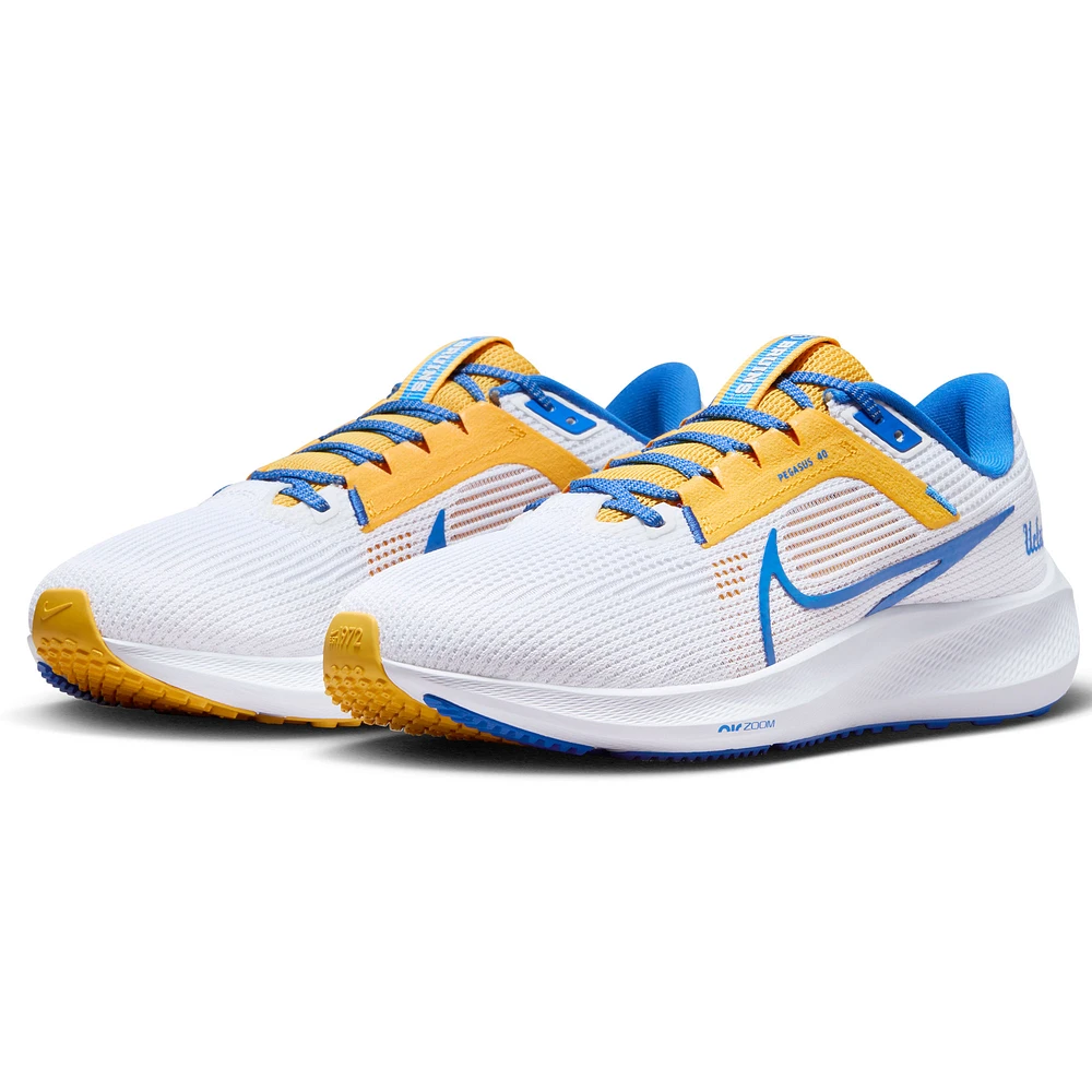 Unisex Nike White UCLA Bruins Zoom Pegasus 40 Running Shoe