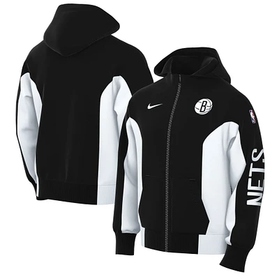 Men's Nike Black Brooklyn Nets 2023/24 Authentic Showtime Full-Zip Hoodie