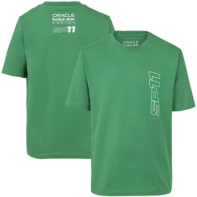 Youth Castore Sergio Perez Green Red Bull Racing 2023 Driver T-Shirt