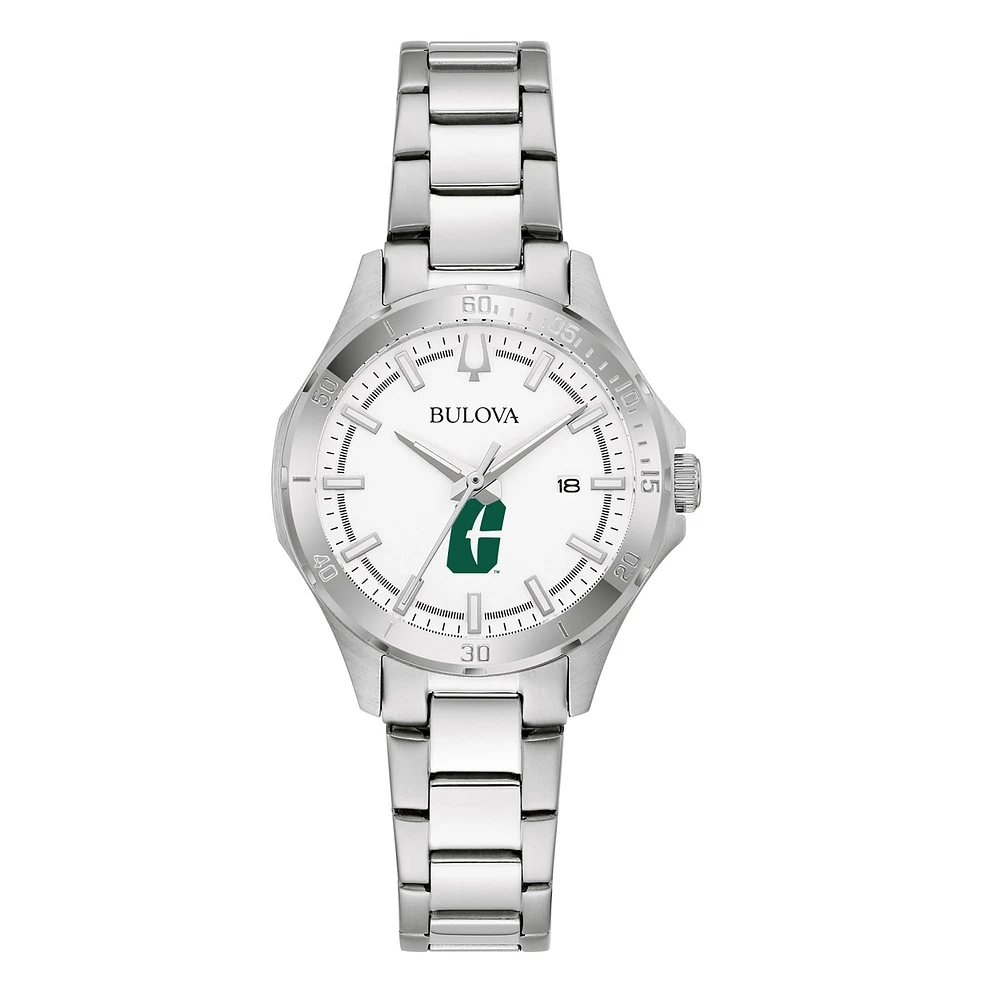 Women's Bulova Silver Charlotte 49ers Stainless Steel Classic Sport Watch