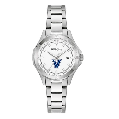 Women's Bulova Silver Villanova Wildcats Stainless Steel Classic Sport Watch