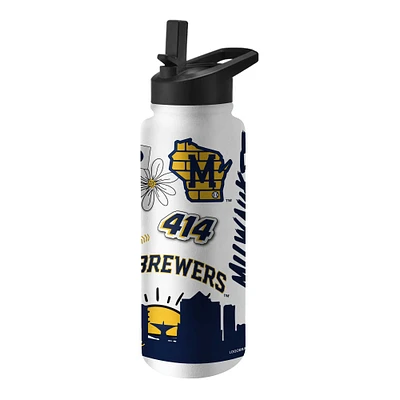Milwaukee Brewers 34oz. Native Quencher Bottle