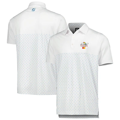 Men's FootJoy White Arnold Palmer Invitational Engineered Foulard Lisle Polo