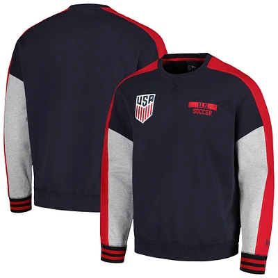 Men's 5th & Ocean by New Era Navy USMNT Athleisure Pullover Sweatshirt