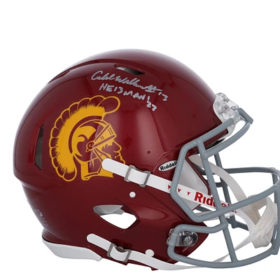 Caleb Williams USC Trojans Autographed Riddell Speed Authentic Helmet with ''2022 Heisman'' Inscription
