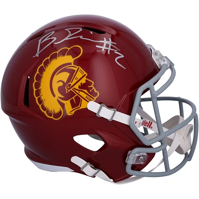Brenden Rice USC Trojans Autographed Riddell Speed Replica Helmet