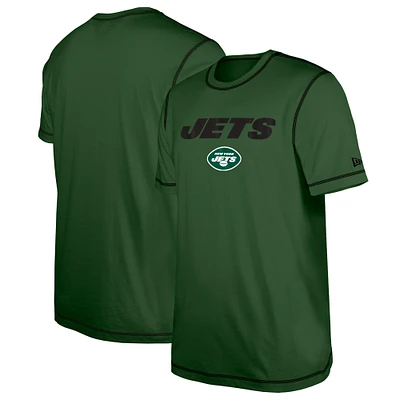 Men's New Era Green New York Jets Third Down Puff Print T-Shirt