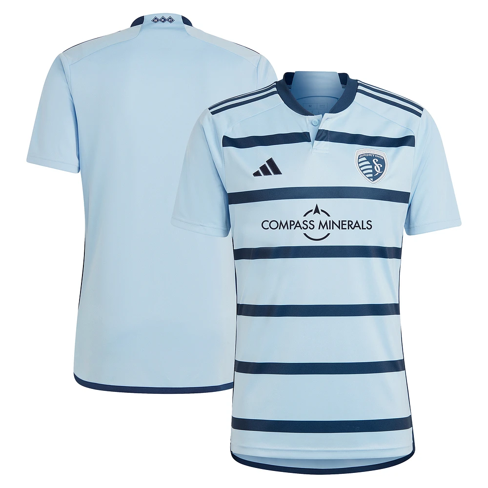 Men's adidas Light Blue Sporting Kansas City 2023 Hoops 4.0 Replica Jersey