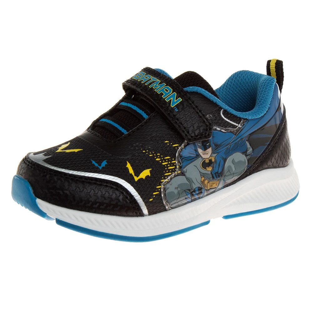 Toddler Josmo Black/Navy Batman Light Up Sneakers