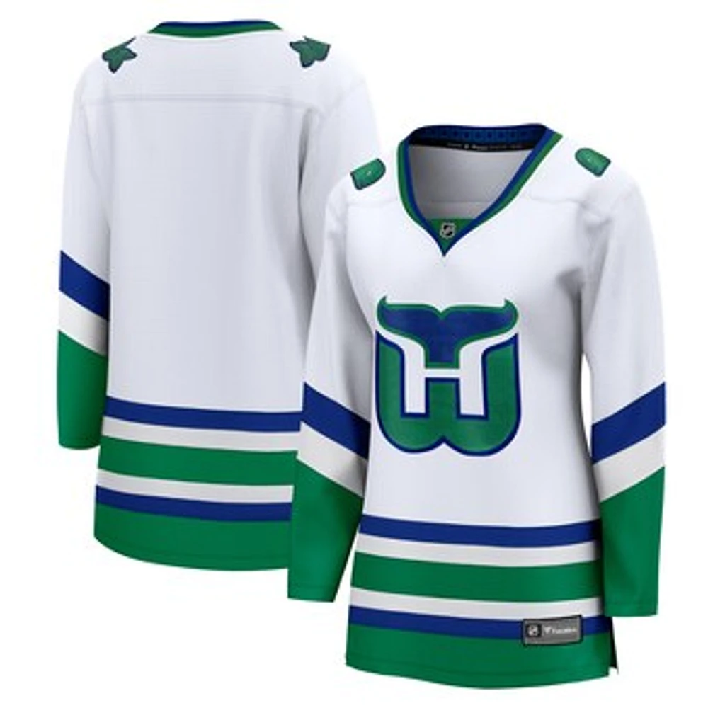 Women's Fanatics White Carolina Hurricanes Throwback  Breakaway Jersey
