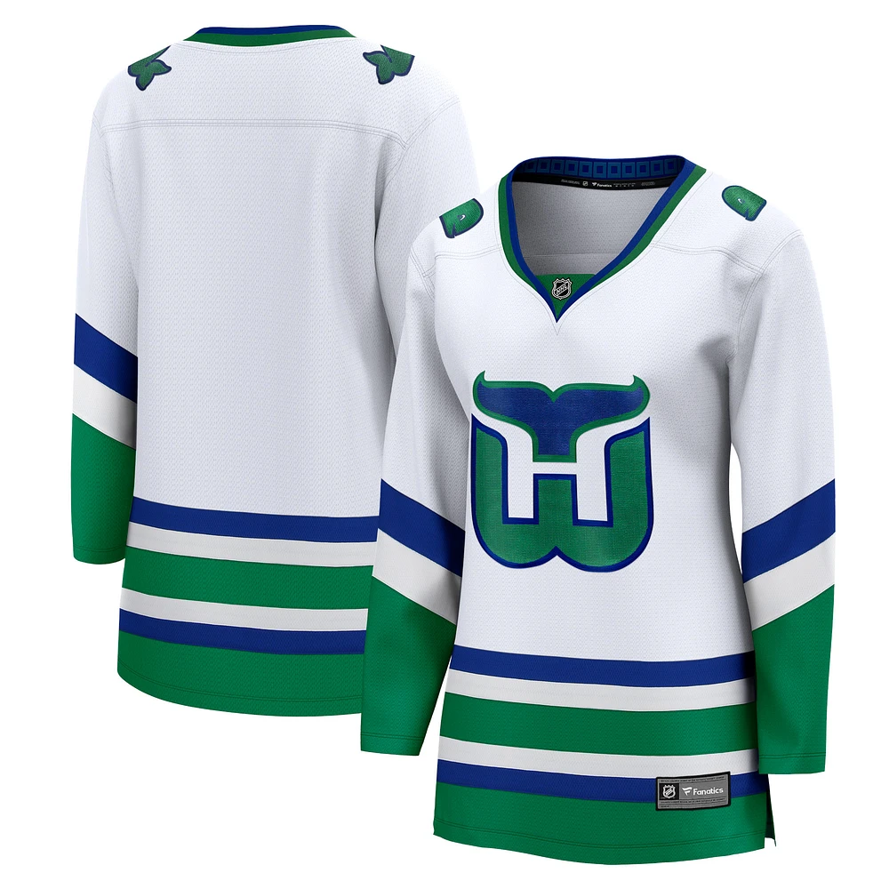 Women's Fanatics White Carolina Hurricanes Throwback Breakaway Jersey