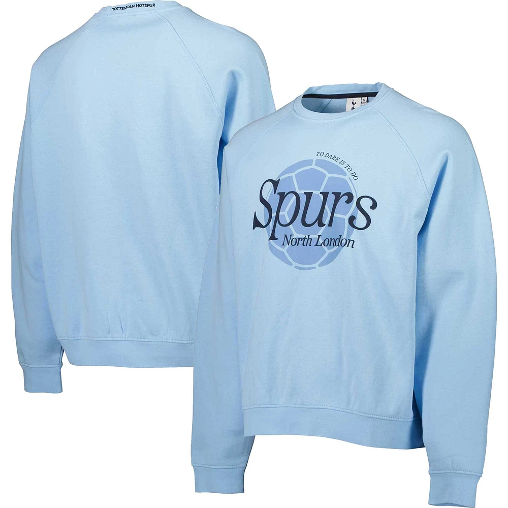 Men's Light Blue Tottenham Hotspur Foundation Oversized Raglan Pullover Sweatshirt