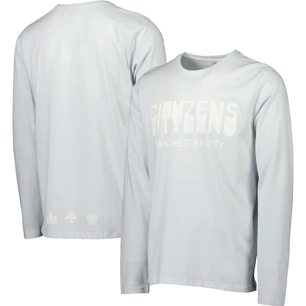 Men's Sky Blue Manchester City Heavy Long Sleeve T-Shirt