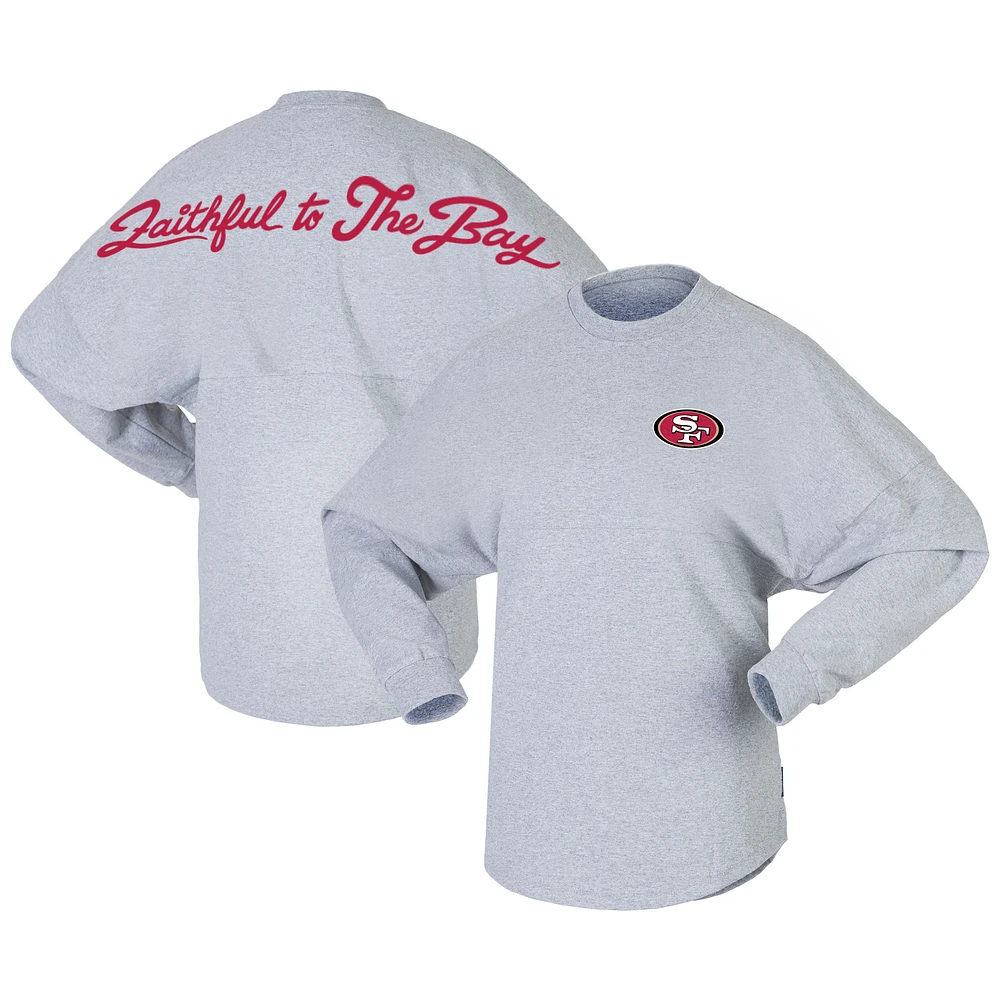 Women's Heather Gray San Francisco 49ers Faithful To The Bay T-Shirt