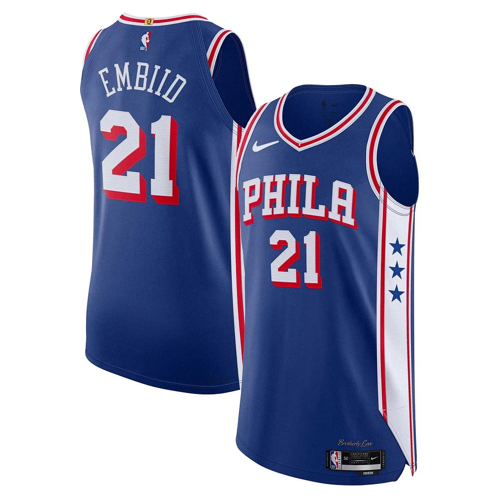 Men's Nike Joel Embiid Royal Philadelphia 76ers Authentic Jersey