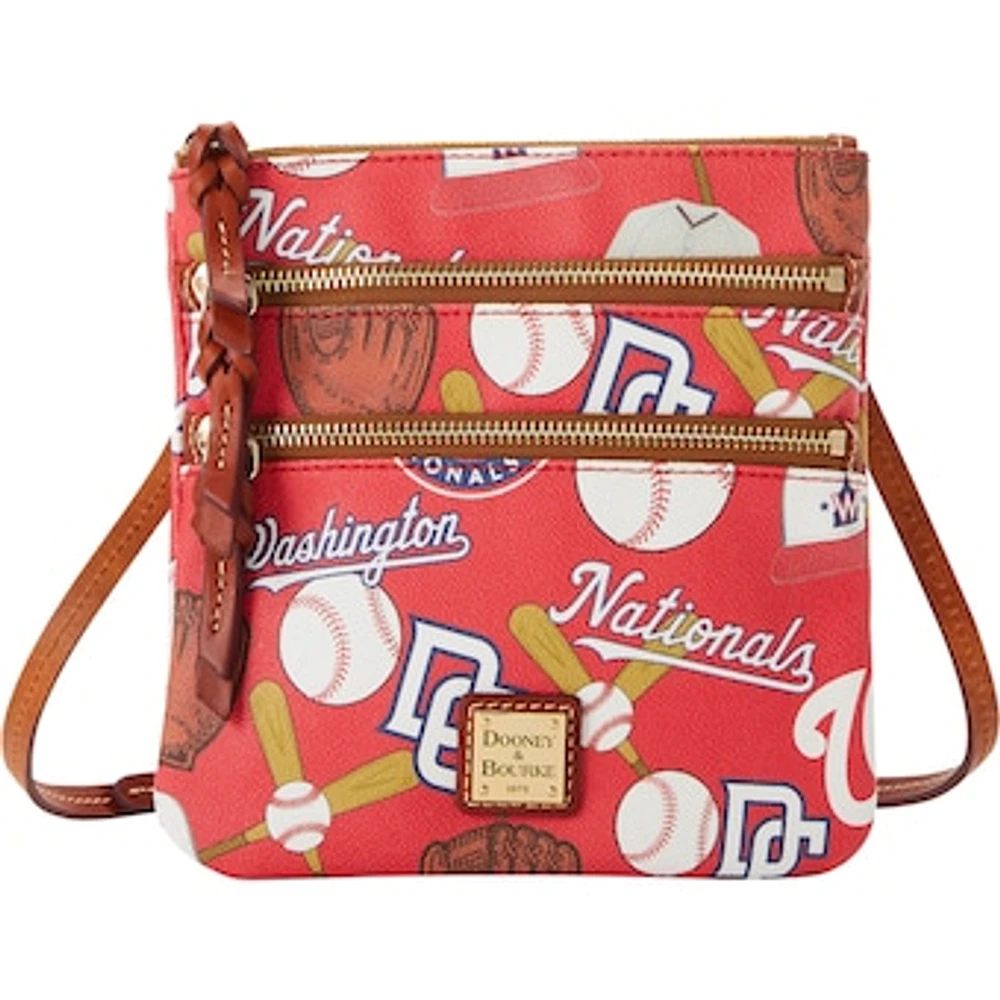 Dooney & Bourke Washington Nationals Game Day Triple Zip Crossbody Purse