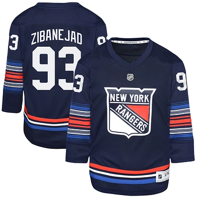 Youth Mika Zibanejad Navy New York Rangers Alternate Replica Player Jersey