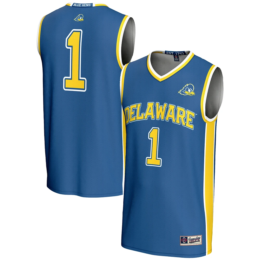 Male GameDay Greats #1 Blue Delaware Fightin' Hens Lightweight Basketball Jersey