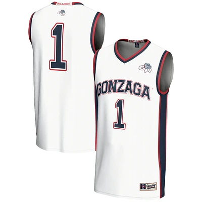Male GameDay Greats #1 White Gonzaga Bulldogs Lightweight Basketball Jersey