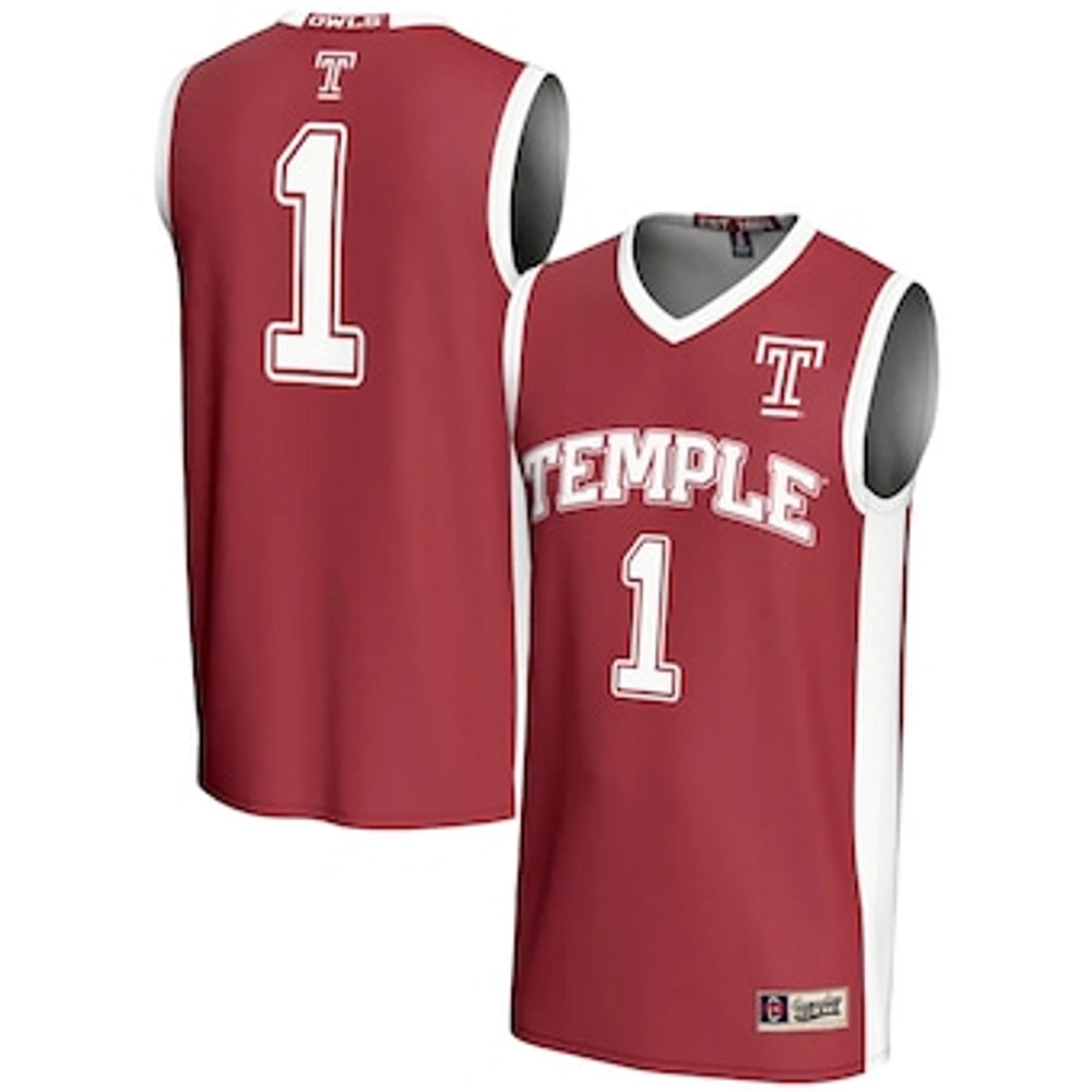 Male GameDay Greats #1 Red Temple Owls Lightweight Basketball Jersey
