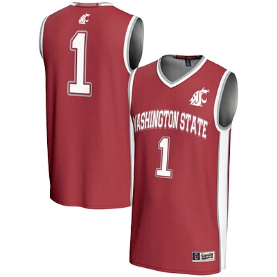 Male GameDay Greats #1 Crimson Washington State Cougars Lightweight Basketball Jersey