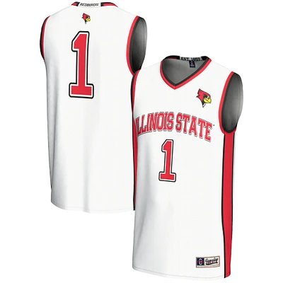 Youth GameDay Greats White #1 Illinois State Redbirds Lightweight Basketball Jersey